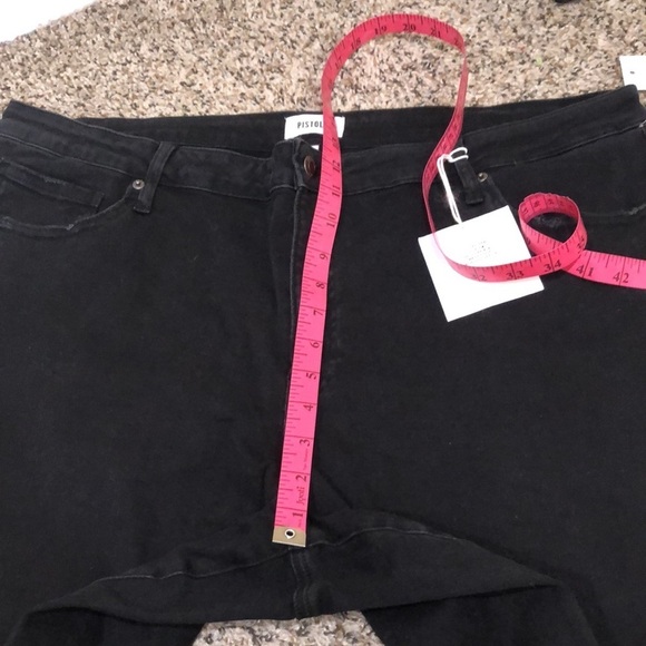 NWT Pistola Arielle Skinny Jeans 24W Midnight Special Distressed Black Denim - Picture 6 of 12
